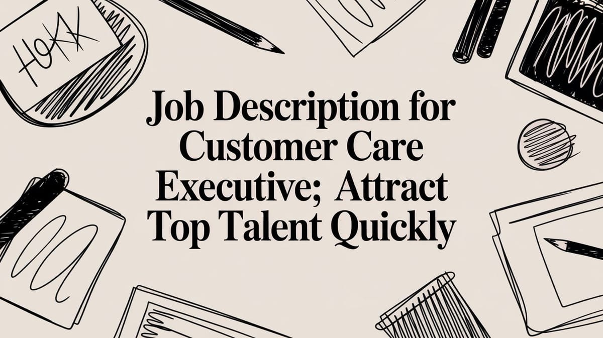 Job Description for Customer Care Executive: Attract Top Talent Quickly